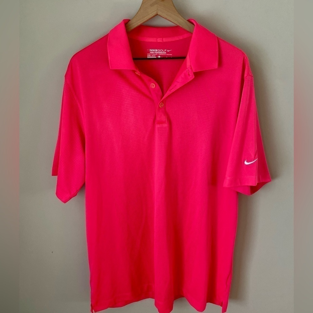 Nike Golf Mens Tour Performance Polo Dri-Fit Short Sleeve Shirt Size L